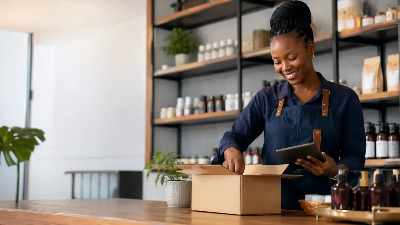 Kenyan entrepreneur in a modern business setting